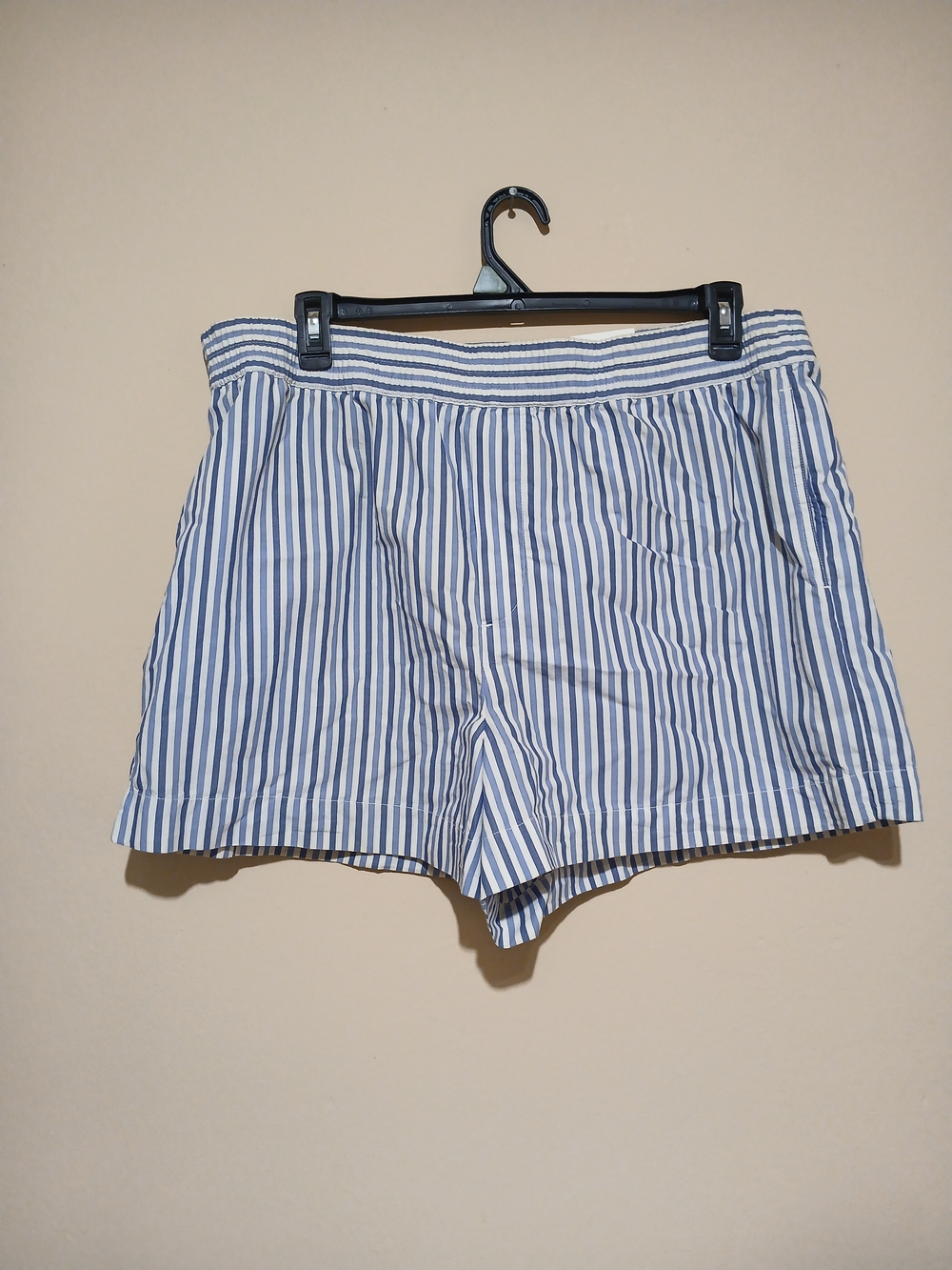 Blue and White Striped Women's Tank Top
